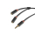 Kabel i złączka SBS Kabel Audio SBS Jack 3,5 - 2xJack 3,5 (żeńskie) 20 cm Czarny